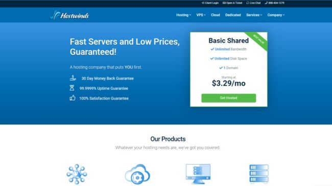 Hostwinds web hosting